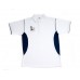 White Playing Shirt- Navy Blue Mesh - Simply Cricket 